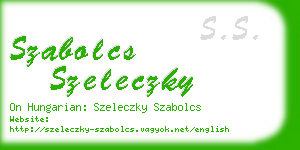 szabolcs szeleczky business card